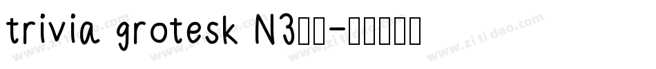 trivia grotesk N3字体字体转换